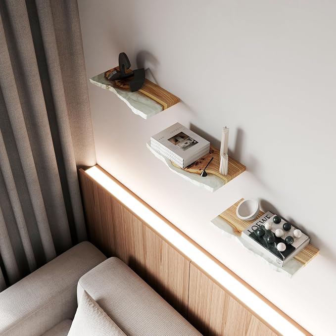 RWA Live Edge Floating Shelf – Unique Wood Floating Shelf - Image 2