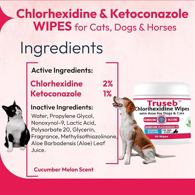 Truseb Topical Ketoconazole and Chlorhexidine Wipes - Image 2