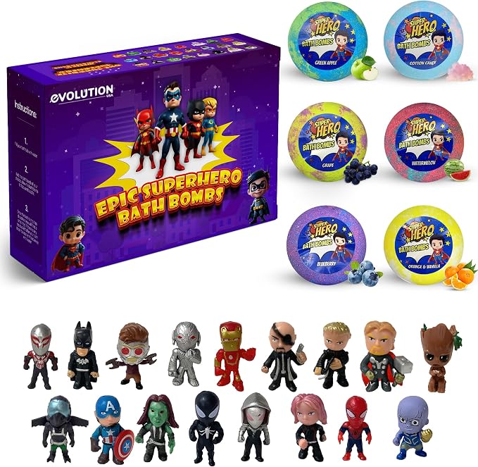 EvolutionUSA Purple Epic Superhero Bath Bombs - Image 2