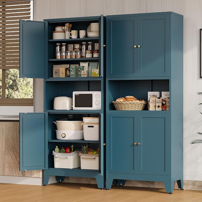 Metal Pantry Cabinet, Tall Kitchen Cabinet by Unknown