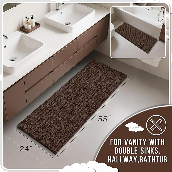 Yimobra Bathroom Runner Rug 55x24 Inch - Image 2