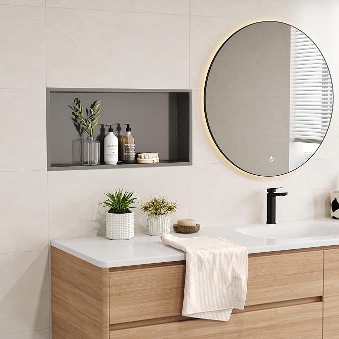 Neodrain 24X12Inch Shower Niche, Gun Metal Stainless Niche NO Tile Needed - Image 6