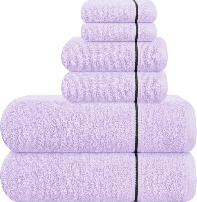 MyOwn Ultra Soft 6 Pack Cotton Towel Set, Contains 2 Bath Towels 28x55 inch by Unknown