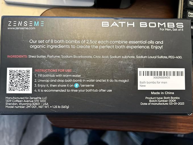 Bath Bombs for Men, Gift Set of 8 Scented Organic Handmade Bath Bombs of 2.5 oz - Image 8