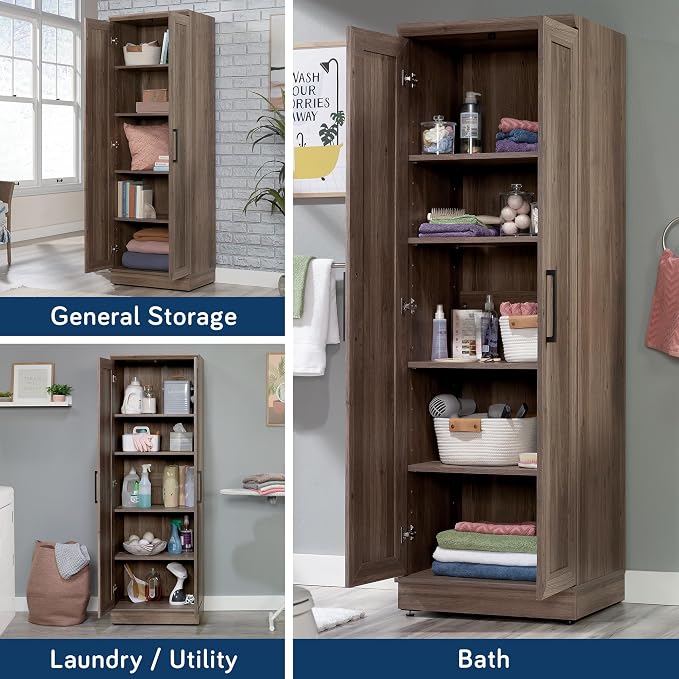 Sauder HomePlus Storage Cabinet/ pantry cabinets, Salt Oak finish - Image 8