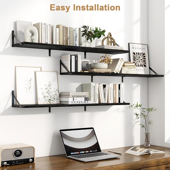 Fun Memories Extra Long Floating Wall Shelves, 48 x 8 Inches - Image 3