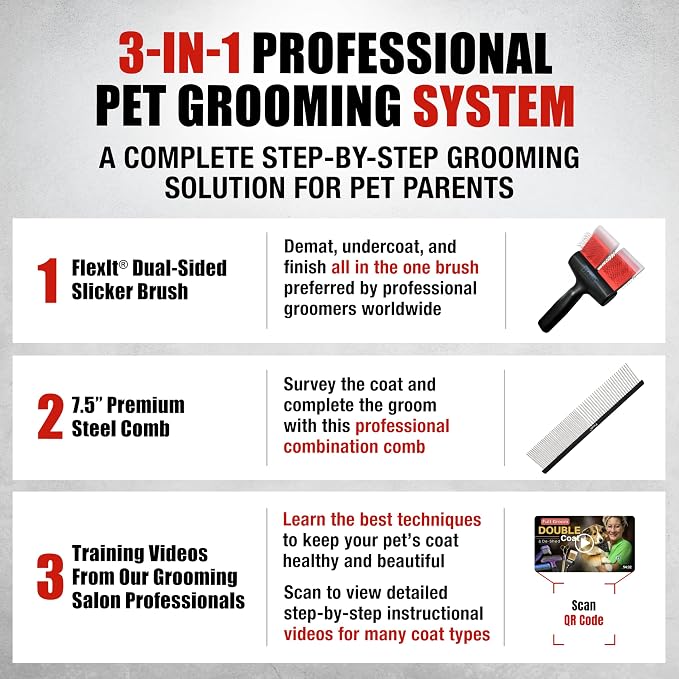 FlexIt Flexible Slicker Brush for Dogs - Image 3
