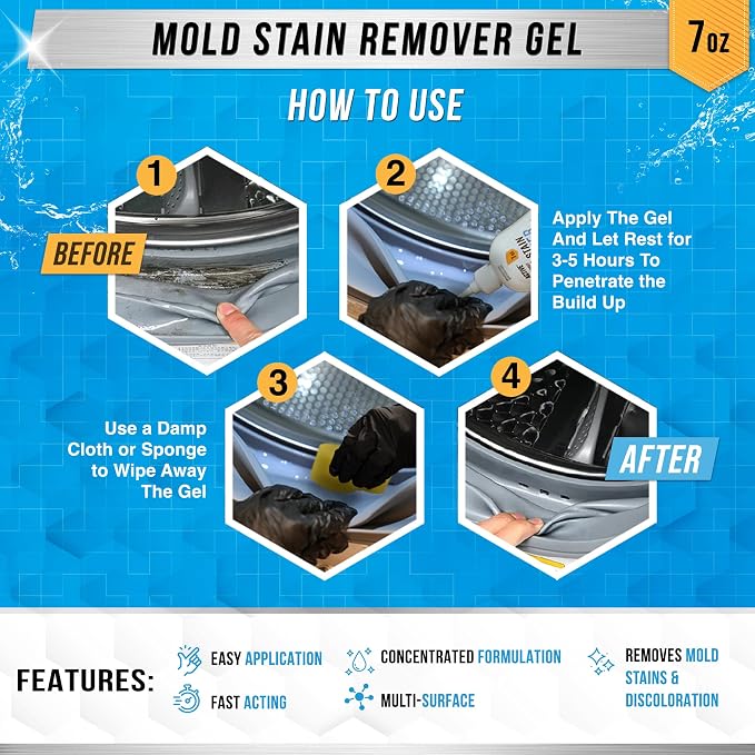 ACTIVE Mold Stain Remover Gel Cleaner Heavy Duty Stain Cleaner - Image 3