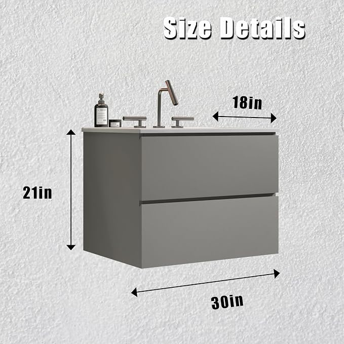 Wall Mounted Floating Bathroom Vanity - Image 5