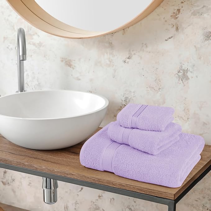 Belizzi Home Ultra Soft 3 Pack Cotton Towel Set, Contains a Bath Towel 28x55 - Image 4