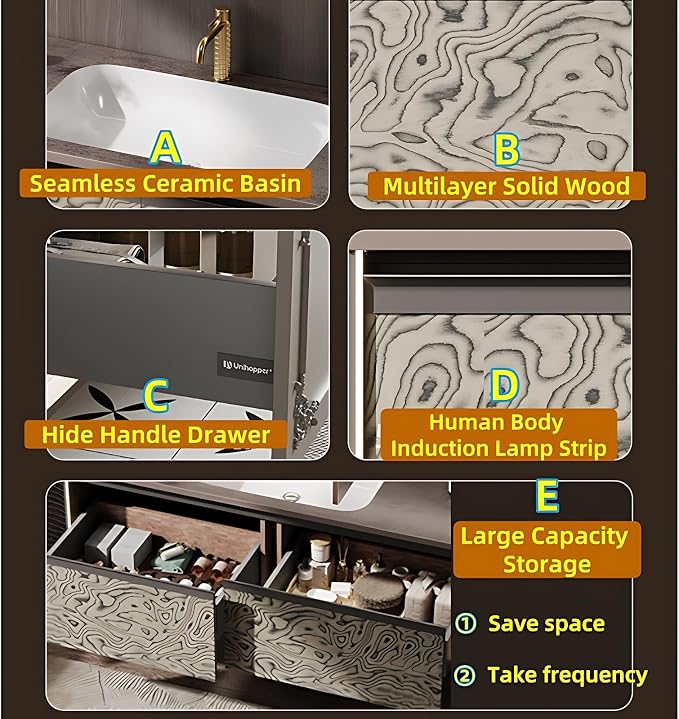44in Modern Bathroom Vanity Collection - Image 6