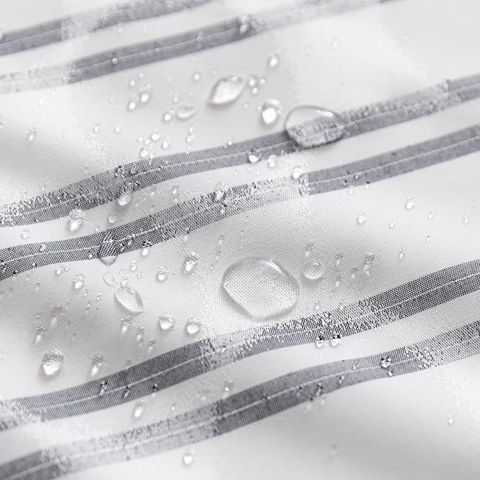 Amazon Basics Geometric Jacquard Fabric Shower Curtain - Image 3