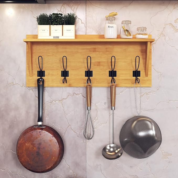 HBCY Creations Rustic Wall Mounted Coat Rack - Image 7