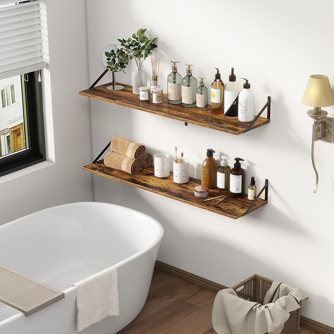 12 Inch Deep Floating Shelves, 48W x 12D Floating Shelves, Deep Wall Shelves - Image 6