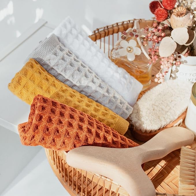 sea me at home Waffle Washcloths Set, 100% Turkish Cotton - Image 8