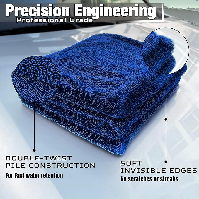 XL Car Drying Towel, 1300 GSM Professional Car Towel - Image 5