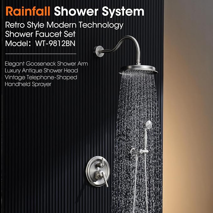 Rainfall Shower System Shower Faucet Set - Image 2
