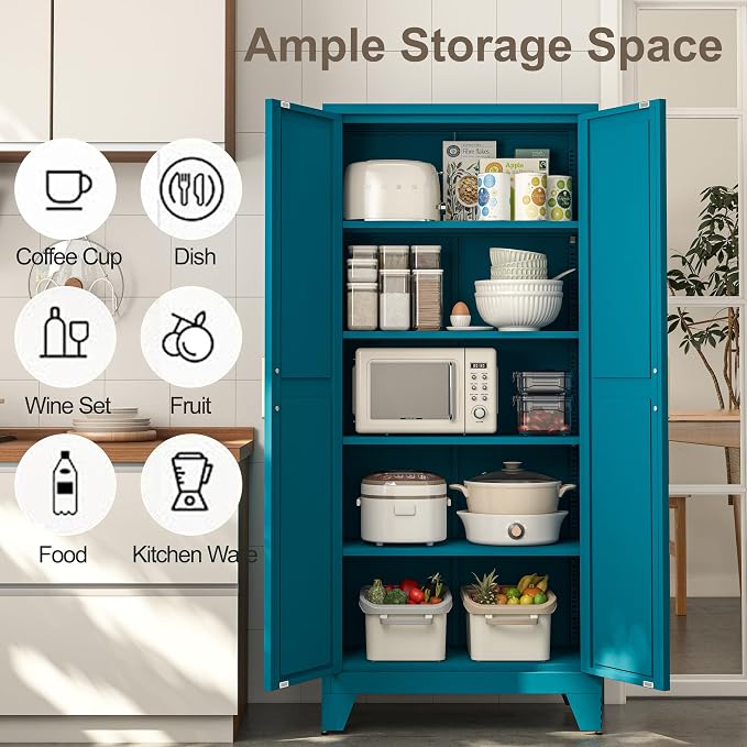 71H Tall Metal Storage Cabinet - Image 4