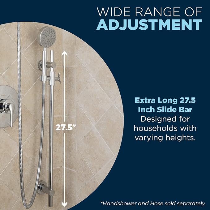 HammerHead Showers® Solid Metal 27.5 Inch Shower Slide Bar - Image 7