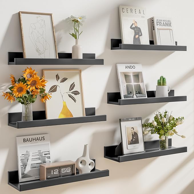 Heimlove Floating Shelves Set of 6, Display Shelf Organizer by Heimlove
