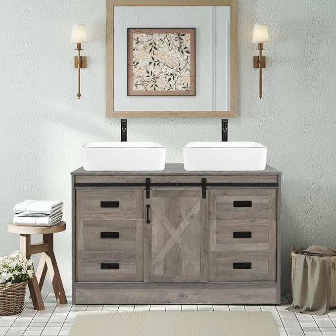 48" Barn Door Bathroom Vanity - Image 7