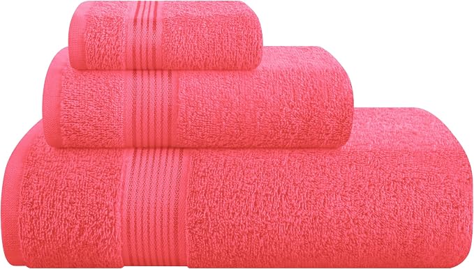 Belizzi Home Ultra Soft 3 Pack Cotton Towel Set, Contains a Bath Towel 28x55 by Unknown