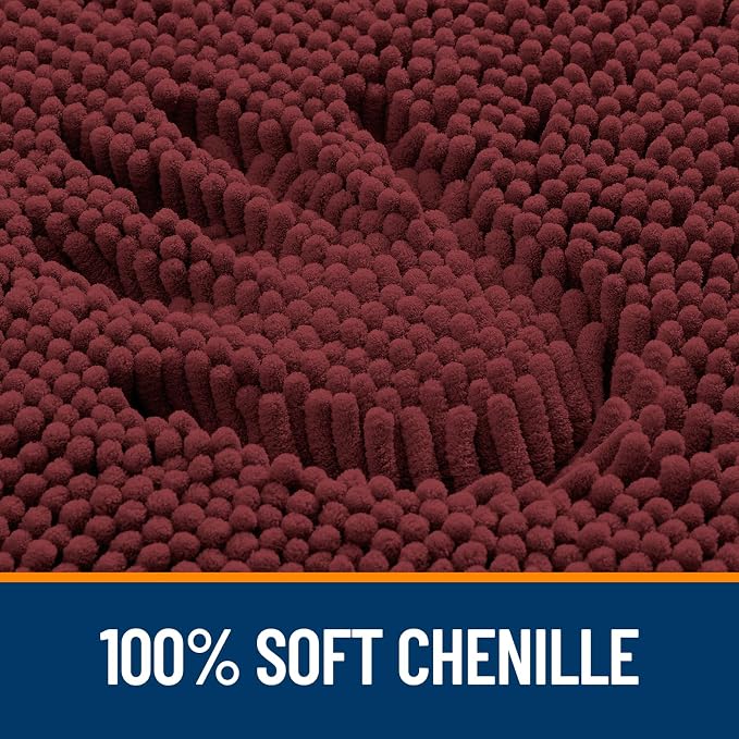 OLANLY Bathroom Rugs 36x24, Extra Soft Absorbent Chenille Bath Rugs, Rubber - Image 3