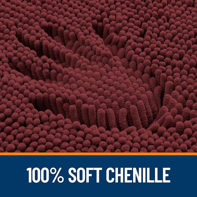 OLANLY Bathroom Rugs 24x16, Extra Soft Absorbent Chenille Bath Rugs, Rubber - Image 3