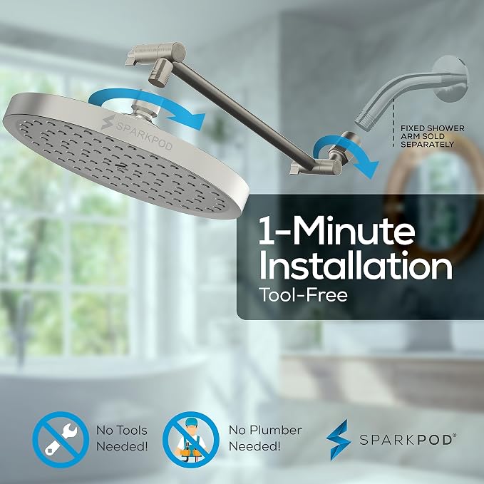 SparkPod Round Rain Shower Head - Image 6
