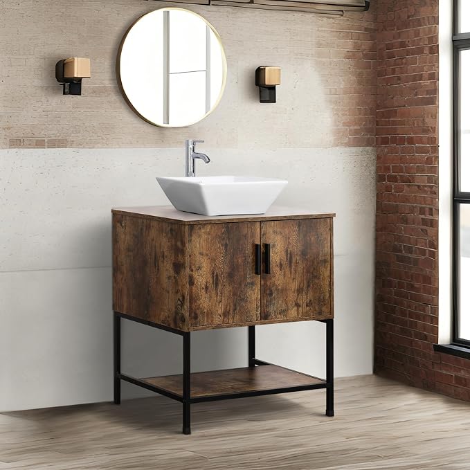 UEV Rustic Brown 30" Bathroom Vanity - Image 3