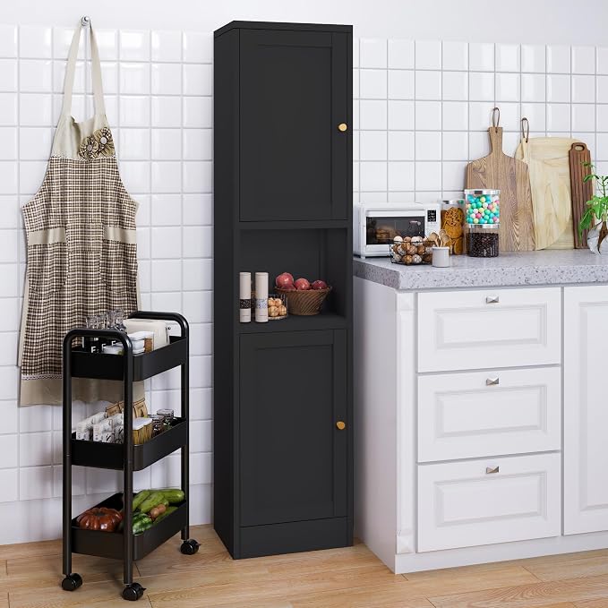 COFaR 67" Tall Metal Bathroom Storage Cabinet, 6-Tier Freestanding Linen Tower - Image 7