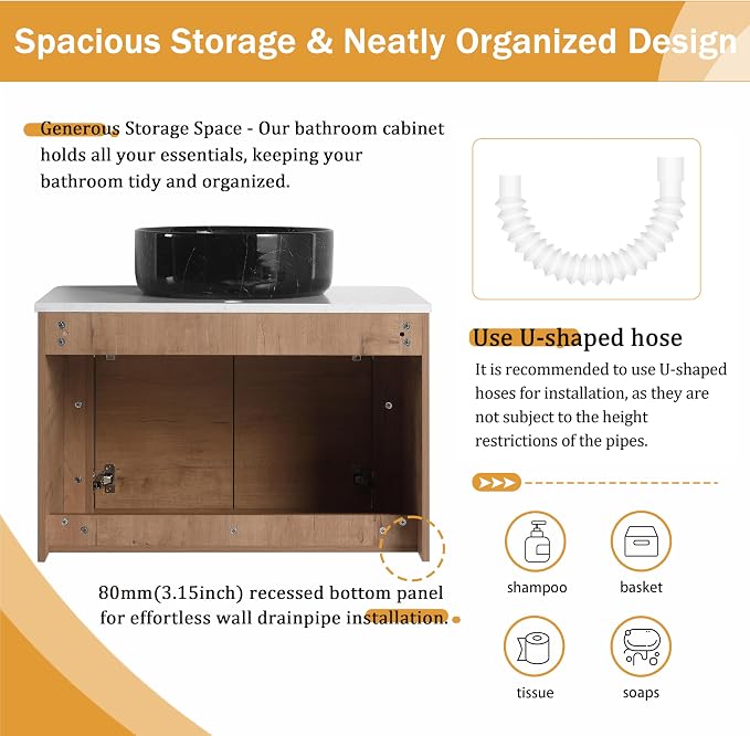 Malwee 30" Floating Bathroom Vanity - Image 6