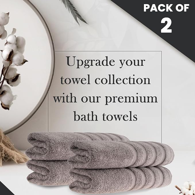HALLEY Turkish 4 Pack Premium Bath Towels 650 GSM Highly Absorbent Super Soft - Image 4