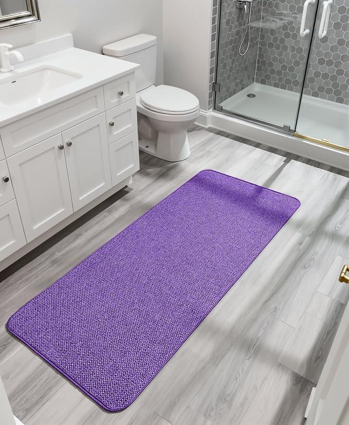 Bath Mat, Ultra Thin Bathroom Runner Rugs, Large Bath Mats - Image 6