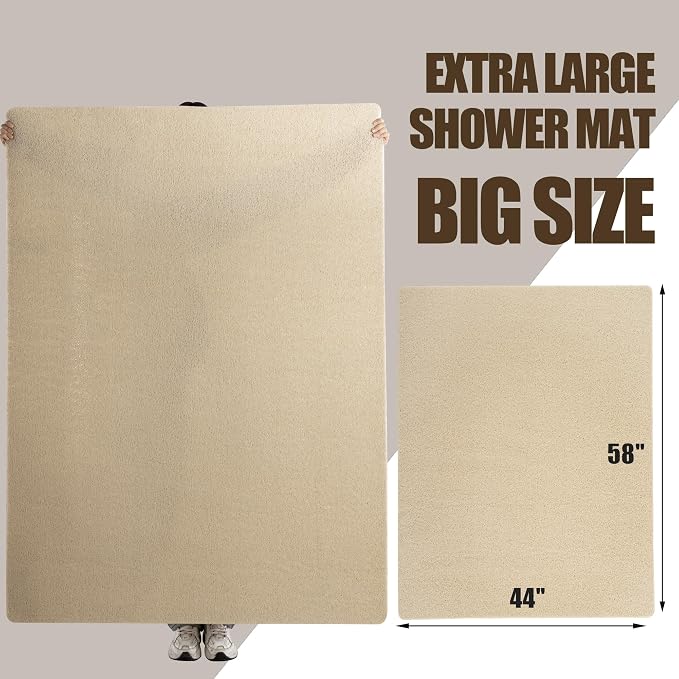 HOMBYS 58 x 44 Extra Large Shower Mat - Image 2