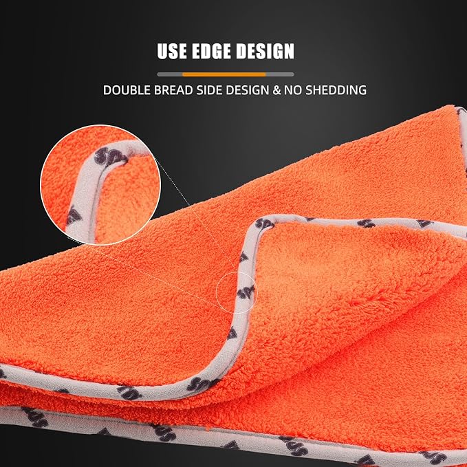 SPTA Car Microfiber Towels, Upgraded 1200gsm Ultra-Thick Cars Drying Towel - Image 3