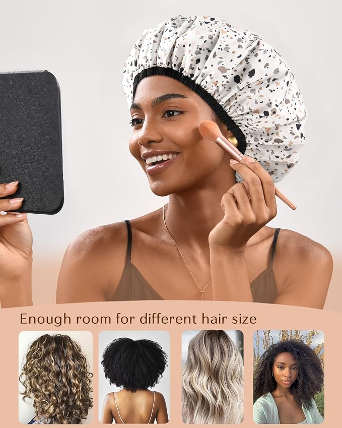 Yanibest Shower Cap Reusable Waterproof - Image 4