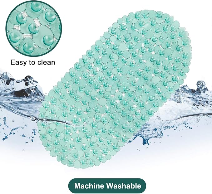 WELTRXE Pebbles Bathtub and Shower Mat Non Slip, Oval Bath Mats - Image 6