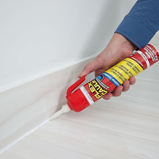 Flex Caulk, Waterproof & Weatherproof Sealant, Baseboards, 6.5 oz - Image 7
