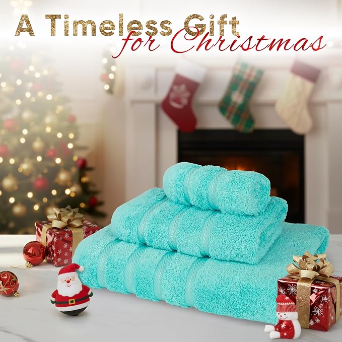 American Soft Linen Premium 3 Piece Towel Set, 1 Bath Towel 1 Hand Towel 1 - Image 2
