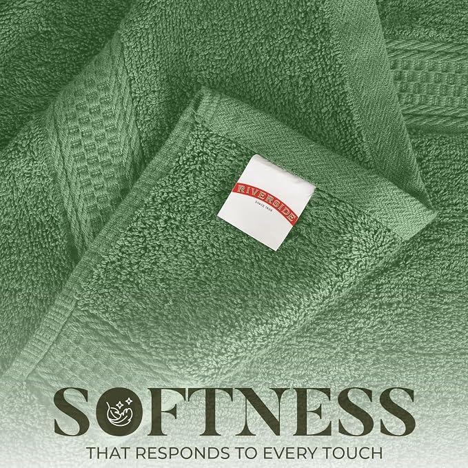RIVERSIDE 100% Ring Spun Cotton Large Bath Towels Set of 4, 27 x 54 – Quick Dry - Image 4