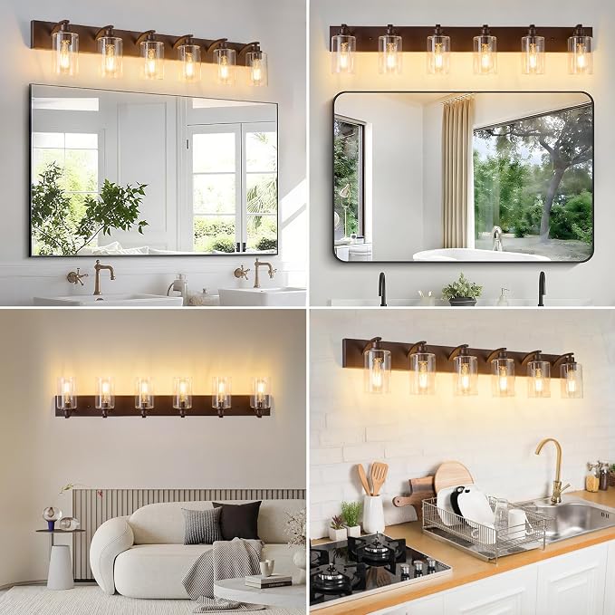 6-Light Bathroom Light Fixtures Modern ORB Vanity Lights - Image 8
