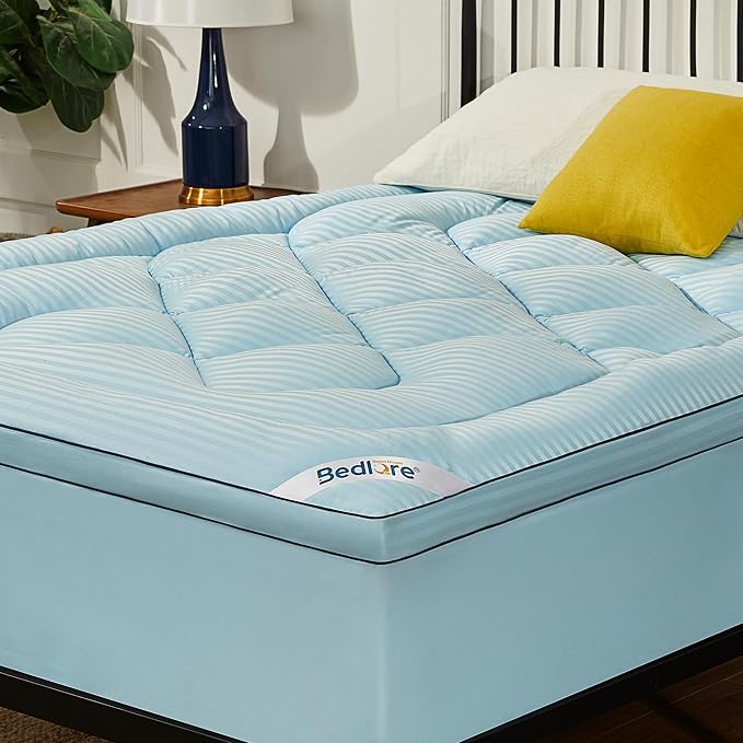 BEDLORE Twin Mattress Topper, Thick Pillow Top Pad by Bedlore