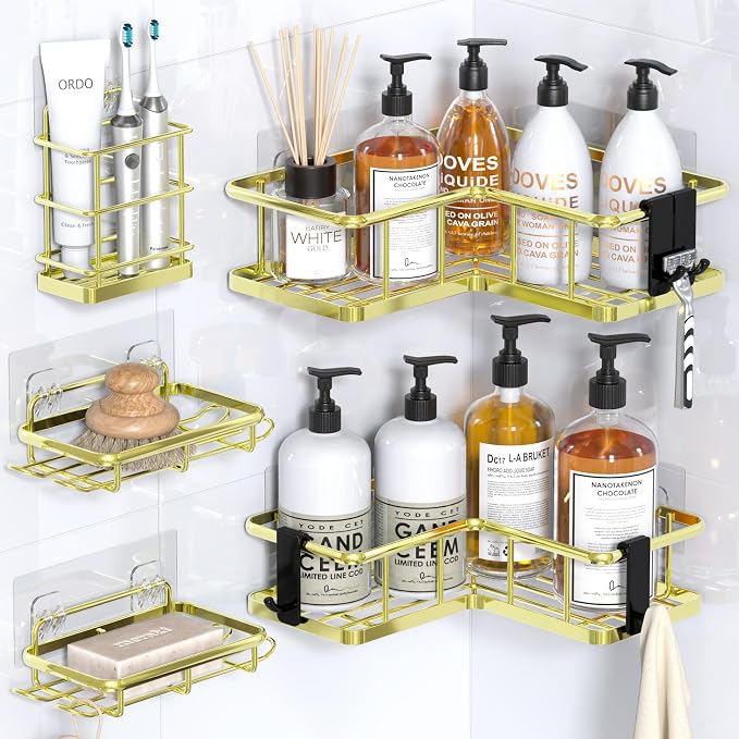 YASONIC Corner Shower Caddy Organizer, Large Capacity Shower Storage Rack by YASONIC