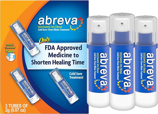 Abreva Docosanol 10% Cream Cold Sore Treatment, Fever Blister and Cold Sore by Home