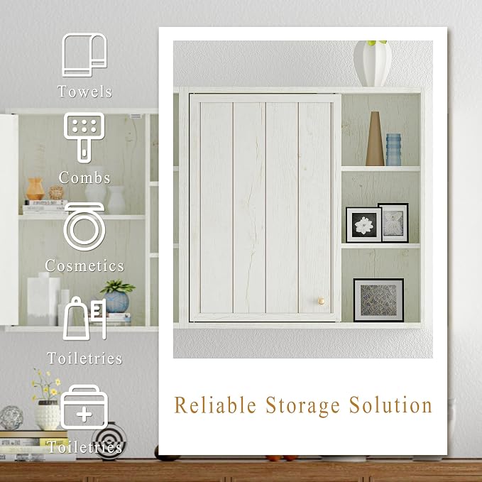 Bathroom Wall Cabinet, Small Wall Cabinet Over Toilet - Image 5