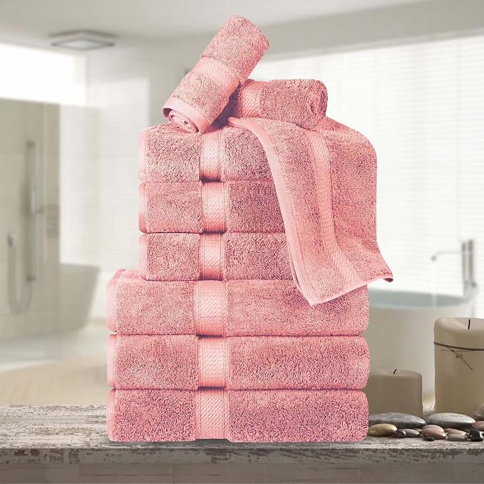 BNM Egyptian Cotton Heavyweight Towels, 800 GSM, Face/ Washcloths, Hand Towels - Image 2