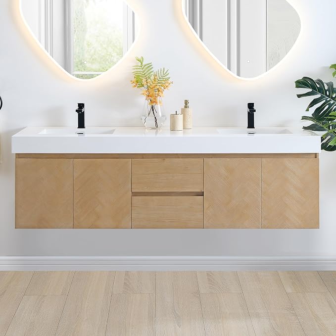 72 Inch Floating Sink Bathroom Vanity Wall Mount Double Vanities Overflow by ALTAIR