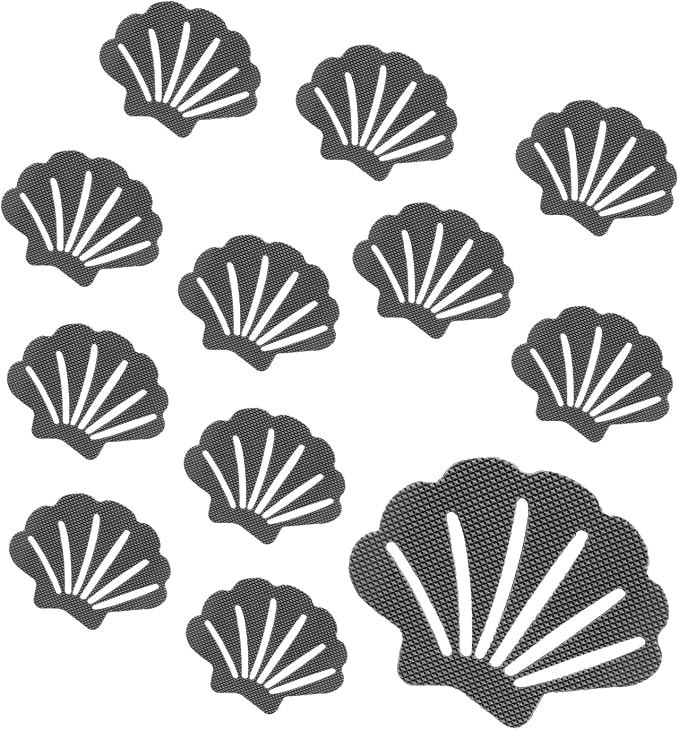 Bathtub Stickers Non Slip, Shell Shaped Tubs Safety Shower Treads, Adhesive by Coufce