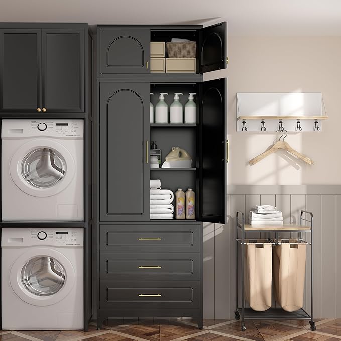 Kitchen Pantry Cabinet，90" Storage Cabinets - Image 4